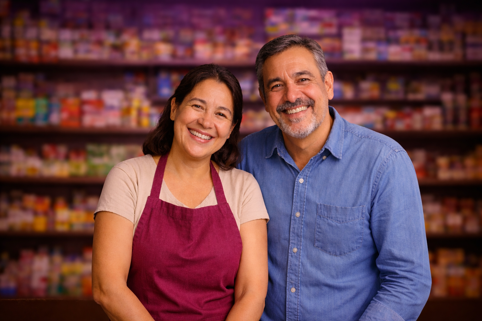 Tenderos en su tienda
